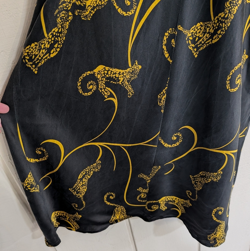 L'AGENCE Jodie Tiger Print Silk Slip Dress - Picture 9 of 16